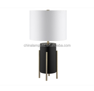 Modern Industrial Style LED Bedside Lamp <b>Brushed</b> Nickel with Pink Fabric Shade USB Port and Outlets for Hotel Bedrooms - Product Image 5