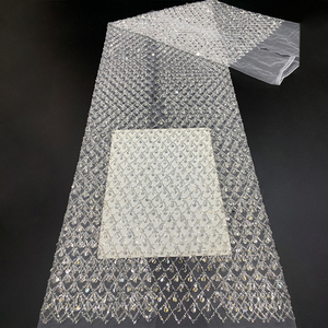 Tissu de broderie de paillettes concaves de mangue de maille extensible pour robes de mode robes sacs chapeaux Textile étincelant - Product Image 6