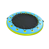 Plate-forme flottante gonflable de 8 pieds de hamac d'air géant d'île de loisirs aquatiques avec la maille centrale