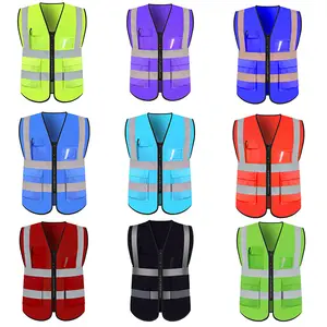 Mingrui hi vis workwear uniforms kids hi vis vest with zip pockets lighting shirt construction ANSI/ISEA Standard