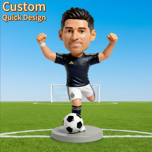 Custom Soccer Player Bobblehead - Personalized Football <strong>Athlete</strong> <strong>Figurine</strong> for Fan Collectible &amp; Desk Decor - Product Image 4