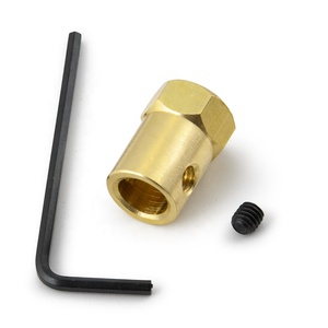 Mạnh Mẽ 4Pcs <span class=keywords><strong>Brass</strong></span> <span class=keywords><strong>Hex</strong></span> Khớp Nối Bánh Xe <span class=keywords><strong>Adapter</strong></span> 3/4/5/6/7/8Mm Vàng Màu RC Thuyền Xe Phụ Tùng - Product Image 5
