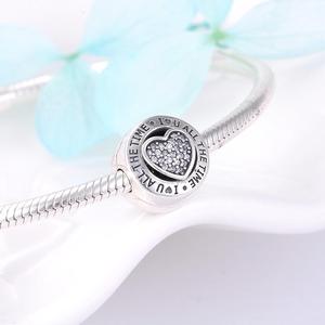 Vòng tay bạc Ý 925 thật, mặt tròn vuông đính zircon, khóa cài, làm đồ trang sức, bán buôn - Product Image 4