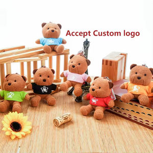 Logotipo personalizado Casamento Convidados Presente <span class=keywords><strong>Teddy</strong></span> <span class=keywords><strong>Bear</strong></span> Plush Keychain Bag Charme 12 constelação Stuffed Animal Toy Chaveiro - Product Image 1