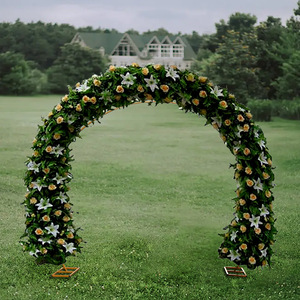 Nicro Großhandel Festival-Feier-Partyzubehör Runder Bogenförmiger Blumenständer Ballondekoration Hochzeitshintergrund - Product Image 2