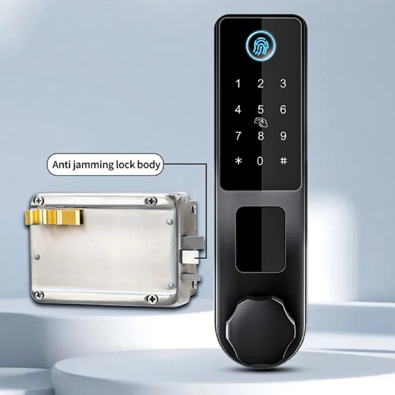 Venta caliente Tarjeta de contraseña impermeable Bluetooth ttlock tuya puerta digital WiFi huella digital cerradura inteligente