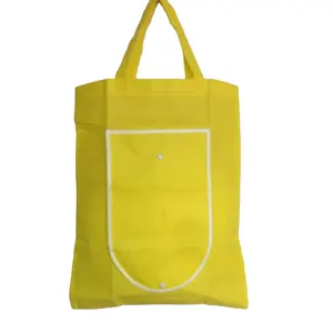 Custom Large foldable into pouch durable eco reusable foldable shopping bag non woven grocery bags for supermarket