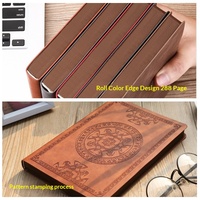 Carnet de notes A5 en cuir de style chinois rétro, 100 feuilles, artistique, exquis, créatif, cadeau