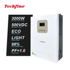 Cao hiệu quả techfine năng lượng mặt trời Power Inverter 3KW 3KVA Single phase Inverter 220VAC 500vdc với wifi giám sát