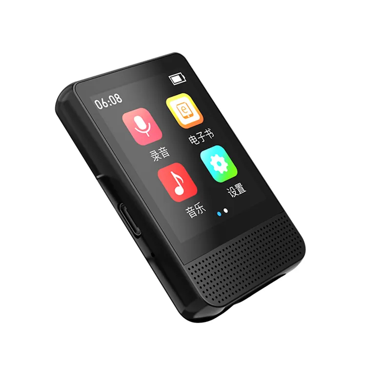 RUIZU M16 MP3 Player Com Bluetooth 5.0 Speaker Full Touch Screen HiFi Metal Mini Walkman Portátil Com Rádio FM Vídeo Ebook