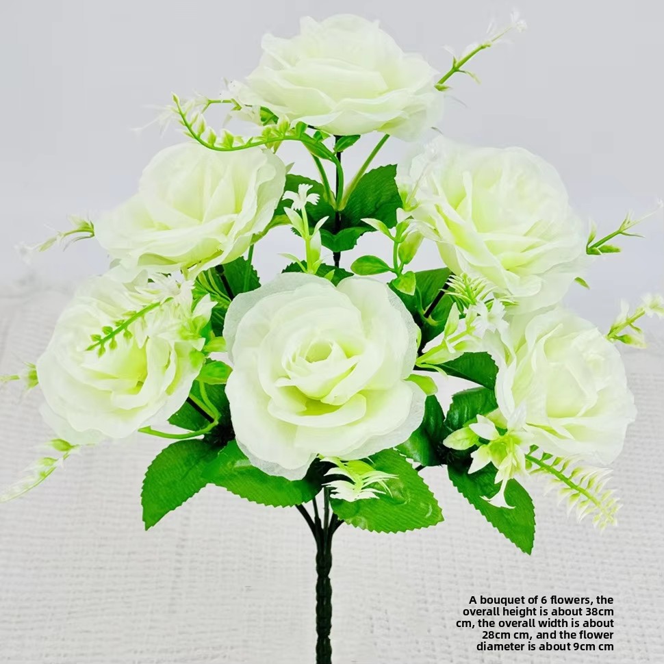 Single branch of happiness rose pure white