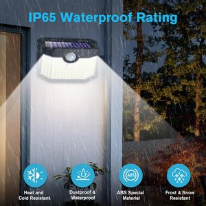 Lampe solaire LED extérieure en gros avec détecteur de mouvement PIR, étanche IP65, alimentée par l'énergie solaire pour jardin, cour et patio - Product Image 6