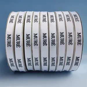 Luxury Customised Gift Wrapping Ribbons Roll Packing Personalised Logo Ribbon Polyester Custom Printed Ribbon With Logo