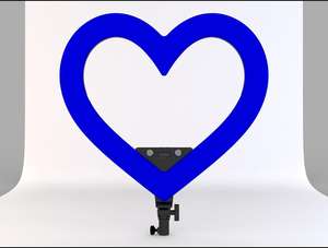 L в форме сердца RGB кольцевой свет режимы макияж селфи светодиодное кольцо 18 дюймов со штативом и держателями для телефона - Product Image 3