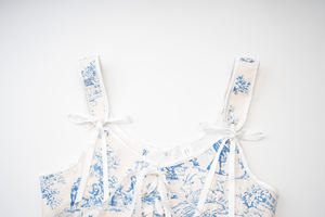 Corset à licou à fleurs vintage haut court pour femme <span class=keywords><strong>Bustier</strong></span> <span class=keywords><strong>médiéval</strong></span> de la Renaissance élégant à fermeture éclair latérale à lacets Corset gilet - Product Image 4