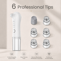 Appareil 3-en-1 pour éliminer les points noirs, nettoyeur de pores du visage avec thérapie thermique, appareil de beauté pour un nettoyage en profondeur des points noirs du nez