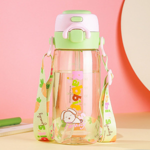 Botella de Agua Reutilizable a Prueba de Fugas PINKAH Kids Animals de 620 ml/20 oz, Fabricada en PPSU, con Pajita y Correa para Niños, para la Escuela, Deportes y Campamentos - Product Image 5