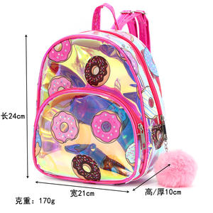 Sac à dos transparent mignon en forme de beignet pour enfants filles, style princesse laser, sac d'école - Product Image 5