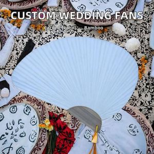 Abanicos de Bambú Personalizados para Boda, Tallados con Novios, Pintados para el Año Nuevo Chino, Recuerdo para Halloween, Navidad, Estilo Romántico - Product Image 3