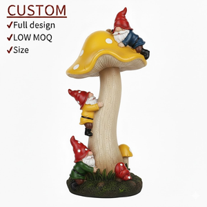 Statue de gnome de jardin personnalisée en résine, décoration extérieure amusante, figurine de gnome champignon pour jardin, cour, pelouse, porche, ornement artisanal - Product Image 3