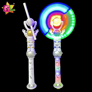 Astronaute 12 lumières, jouet <span class=keywords><strong>moulin</strong></span> à <span class=keywords><strong>vent</strong></span>, figurine sur la Lune avec poignée LED, planète lumineuse en plastique pour <span class=keywords><strong>enfant</strong></span> - Product Image 2