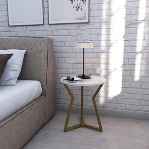 Prix de gros Table d'appoint canapé en métal avec dessus en marbre Table basse de haute qualité pour accessoires de meubles de salon - Product Image 5