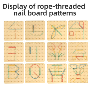 <span class=keywords><strong>Jeu</strong></span> <span class=keywords><strong>de</strong></span> construction Montessori 2-en-1 en bois : Planche à <span class=keywords><strong>clous</strong></span> et puzzle mosaïque à élastiques, jouet éducatif STEM pour enfants <span class=keywords><strong>de</strong></span> 2 à 4 ans, écologique - Product Image 5
