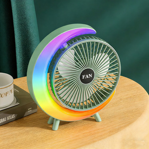 Portable USB Fan With Led Light 3 Speed Rechargeable For Office Dormitory Small Electric Fan DC Motor - Product Image 5