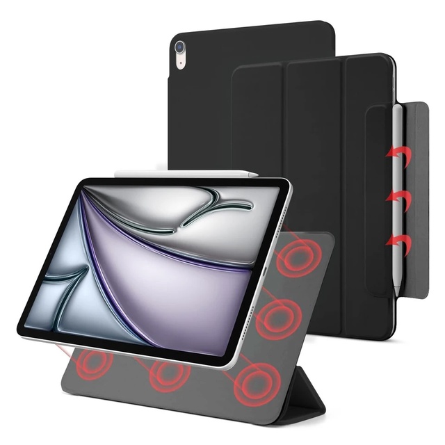 iPad Pro 13/M4 2025/Air 11/M3/M2 Powerful Magnetic Slim Trifold Stand Case for iPad Air 5/6th/10th/Pro 12.9