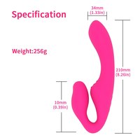 Biegbares Design Doppelkopf 10-Frequenz Vibration Strapless G-Punkt Strap-on Dildo Vibratoren für Lesbische Frauen