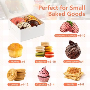 Biscuit <b>box</b> with window, <b>white</b> baking <b>box</b>, suitable for food and snacks, customizable according to demand - Product Image 3