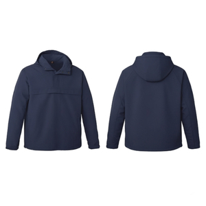Blouson matelassé isolant léger bleu-noir pour homme, avec fermeture éclair, alternative au duvet, personnalisable avec logo, pour l'extérieur et les voyages - Product Image 1