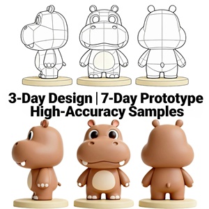 Figura in Vinile Personalizzata di Ippopotamo Rotondo, Design Esclusivo, <span class=keywords><strong>Action</strong></span> <span class=keywords><strong>Figure</strong></span> Giocattolo ODM <span class=keywords><strong>Serie</strong></span> Animali - Product Image 2