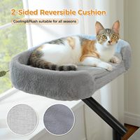 Lit pour chat suspendu sur table, réglable en hauteur, avec pince de fixation sur bureau, coussin doux amovible, lit pour chat suspendu pour bureau