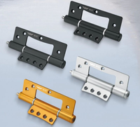 Charnière à fermeture amortie en aluminium spatial, sans rainurage, 5 pouces, type sous-mère, pour porte en alliage d'aluminium ou en bois