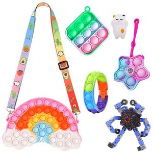 JYTZ0107 Ensemble de jouets anti-stress Tangram Anime Rose, Jouets anti-stress magnétiques type contrôleur de puzzle, Ensemble complet, Tous les articles à moins de 1000 - Product Image 1