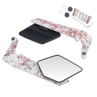 Accessoires de moto, nouveau style, miroir rétroviseur universel en alliage d'aluminium, style graffiti coloré, déflecteur de vent