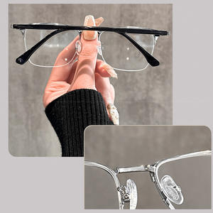 Gafas de vista cuadradas de media montura para hombre Danyang, lentes de PC, diseño antideslizante para un look elegante - Product Image 1