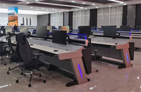 Salle de surveillance des signaux de télécommunication Console modernisée Centre d'exploitation des données Console de la salle de contrôle Console du centre de commande KVM 24/7