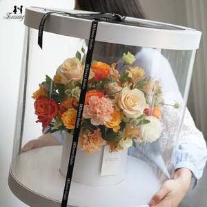 Zexwrap Big <strong>Flower</strong> Box <strong>Round</strong> PVC Transparent Valentine's Day Wedding Christmas Birthday <strong>Flower</strong> Hat <strong>Boxes</strong> - Product Image 4
