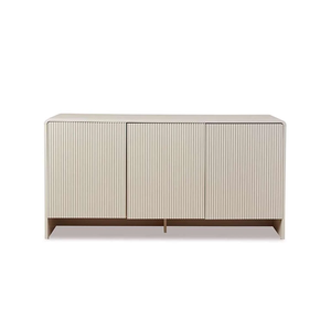 Grande armoire de rangement moderne blanche et brillante avec portes à motifs gaufrés <span class=keywords><strong>Buffet</strong></span> de rangement <span class=keywords><strong>Buffet</strong></span> - Product Image 4