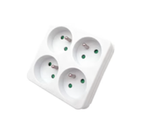Adaptateur de prise électrique française 4 voies Pheiyon pour la protection des enfants, 16A 230V 3680W, obturateur de sécurité type E, prise murale CE RoHS, maison, bureau