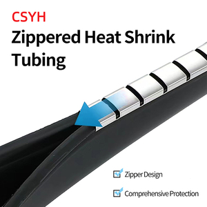 3:1 Tube thermorétractable à double paroi avec fermeture à glissière, <span class=keywords><strong>manchon</strong></span> de Protection de <span class=keywords><strong>réparation</strong></span> de câble en matériau <span class=keywords><strong>PE</strong></span> avec isolation étanche adhésive - Product Image 3