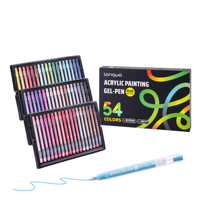 Set Pulpen Gel Plastik Mewah Berujung Berlian 1.0mm Desain Potongan Kristal 54 Warna Pulpen Akrilik untuk Buku Tamu Pernikahan & Hadiah Kantor
