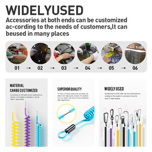 สายคล้องเครื่องมือแบบยืดหดได้ ทนทาน พร้อมคาราไบเนอร์สแตนเลส 304 ป้องกันการตกหล่น สายรัดนิรภัย GUOFENG คุณภาพสูง - Product Image 2