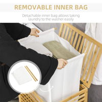 Panier à linge moderne et simple en tissu de bambou écologique, 50*36*60cm, taille personnalisable, avec couvercle, pour vêtements, jouets, serviettes