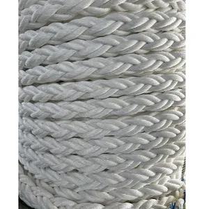 Braided PP Marine Rope 8/12 Strand Hawser Rope 64MM Polypropylene Nylon Monofilament Mooring Rope