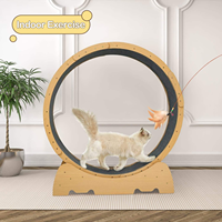 Jouets interactifs pour animaux de compagnie d'intérieur en gros, roue de course pour chat, grande roue d'exercice en bois, tapis roulant pour animaux de compagnie