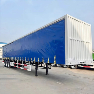 Semi-<span class=keywords><strong>remorque</strong></span> à rideaux latéraux de 60 tonnes, 3 <span class=keywords><strong>essieux</strong></span>, châssis en acier avec bâches en PVC imperméables - Product Image 6