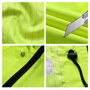 Veste de travail haute visibilité Jessubond pour hommes, doublée polaire, anti-poussière, pour travaux manuels, uniforme de travail - Product Image 5